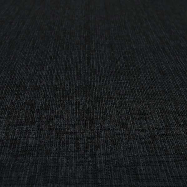 Otley Softy Shiny Chenille Upholstery Furnishing Fabric In Black Colour - Roman Blinds