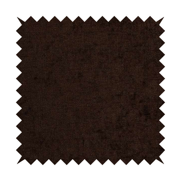 Otley Softy Shiny Chenille Upholstery Furnishing Fabric In Brown Chocolate Colour