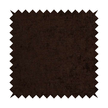Otley Softy Shiny Chenille Upholstery Furnishing Fabric In Brown Chocolate Colour