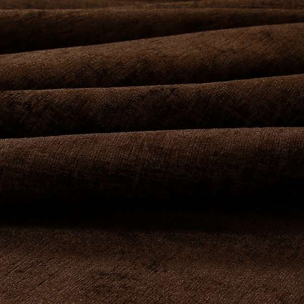 Otley Softy Shiny Chenille Upholstery Furnishing Fabric In Brown Chocolate Colour - Made To Measure Curtains