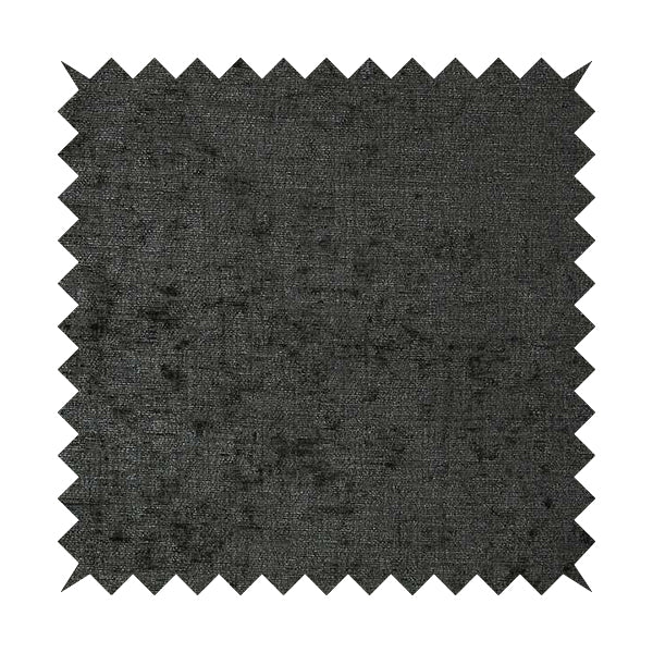 Otley Softy Shiny Chenille Upholstery Furnishing Fabric In Charcoal Grey Colour - Roman Blinds