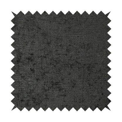 Otley Softy Shiny Chenille Upholstery Furnishing Fabric In Charcoal Grey Colour - Made To Measure Curtains