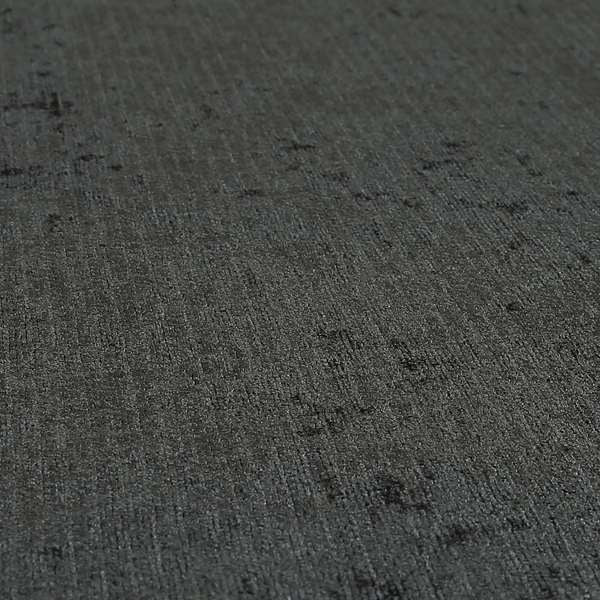 Otley Softy Shiny Chenille Upholstery Furnishing Fabric In Charcoal Grey Colour - Roman Blinds