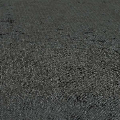 Otley Softy Shiny Chenille Upholstery Furnishing Fabric In Charcoal Grey Colour