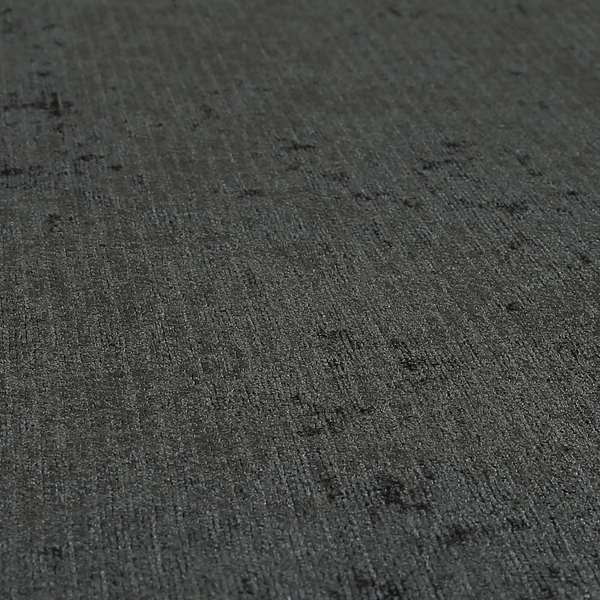 Otley Softy Shiny Chenille Upholstery Furnishing Fabric In Charcoal Grey Colour - Made To Measure Curtains