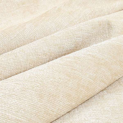 Otley Softy Shiny Chenille Upholstery Furnishing Fabric In Cream Colour - Roman Blinds