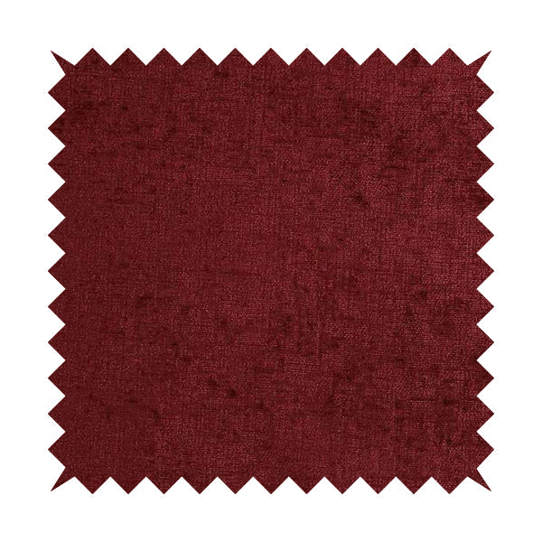 Otley Softy Shiny Chenille Upholstery Furnishing Fabric In Burgundy Red Colour - Handmade Cushions