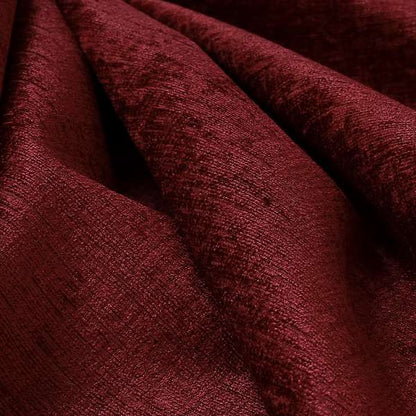 Otley Softy Shiny Chenille Upholstery Furnishing Fabric In Burgundy Red Colour - Handmade Cushions