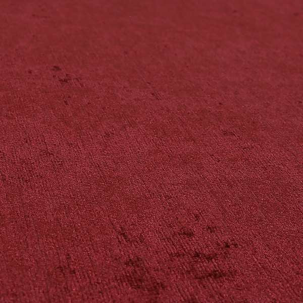 Otley Softy Shiny Chenille Upholstery Furnishing Fabric In Burgundy Red Colour