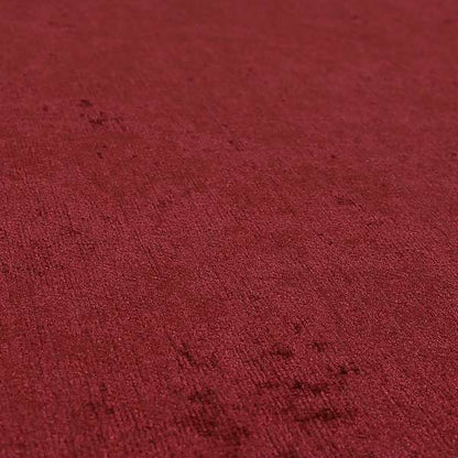 Otley Softy Shiny Chenille Upholstery Furnishing Fabric In Burgundy Red Colour