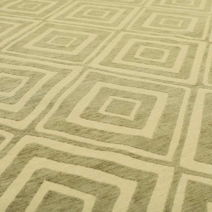 Large Geometric Pattern Beige Brown Colour Chenille Furnishing Fabric PJU090216-17