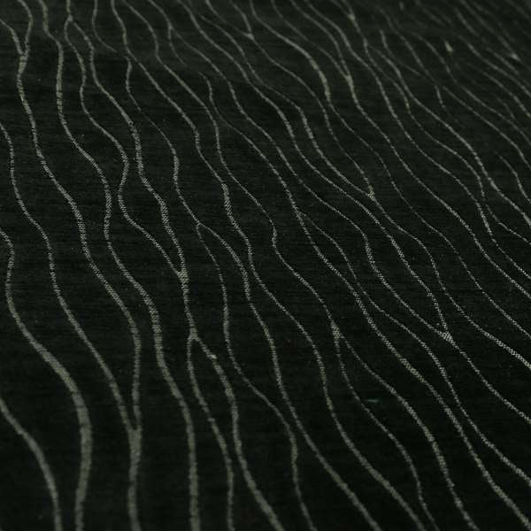 Black Colour With Silver Shine Pattern Chenille Material Upholstery Fabric PJU090216-19