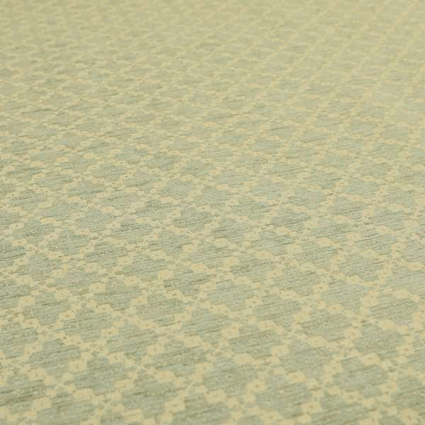 Small Signs Pattern In Duck Egg Green Colour Chenille Furnishing Fabric PJU100216-60