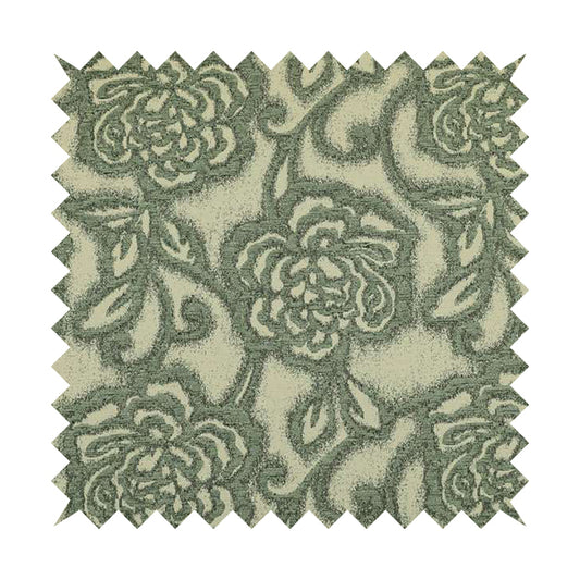 Floral Embossed Grey Colour Pattern In Natural Colour Furnishing Fabric PJU100216-68