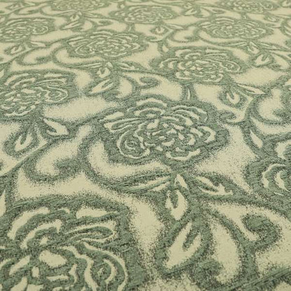 Floral Embossed Grey Colour Pattern In Natural Colour Furnishing Fabric PJU100216-68