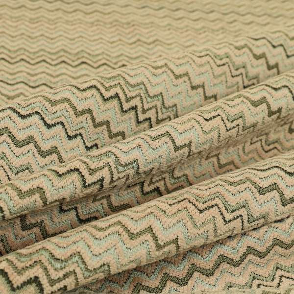 Soft Funky Striped Pink White Chenille Upholstery Fabrics PSS011015-36