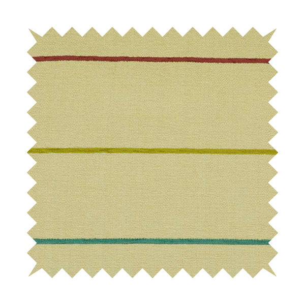 Striped Pattern Natural Colours Chenille Upholstery Fabrics PSS011015-63