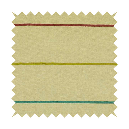 Striped Pattern Natural Colours Chenille Upholstery Fabrics PSS011015-63