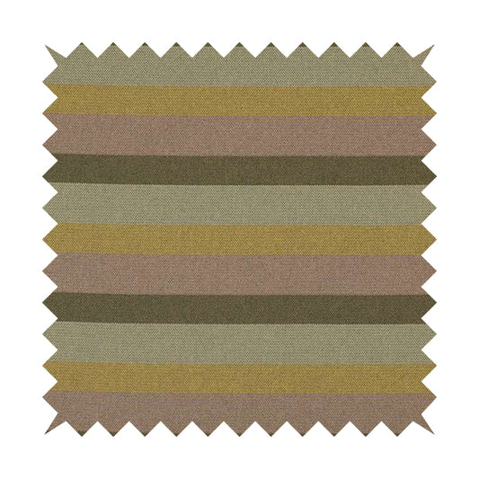 Regency Stripes Pattern Design Beige Yellow Pink Brown Colour Chenille Upholstery Fabric PSS140215-39