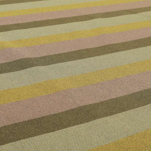 Regency Stripes Pattern Design Beige Yellow Pink Brown Colour Chenille Upholstery Fabric PSS140215-39