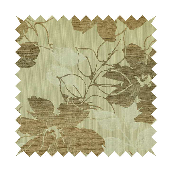 Brown Colour Floral Design Upholstery Fabric PSS300915-58