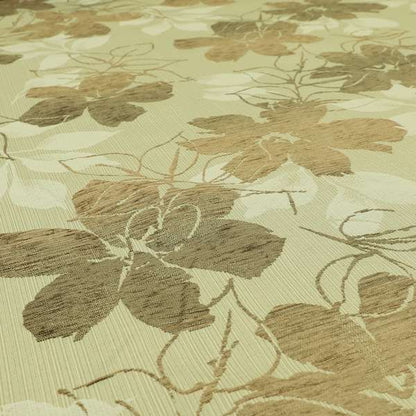 Brown Colour Floral Design Upholstery Fabric PSS300915-58