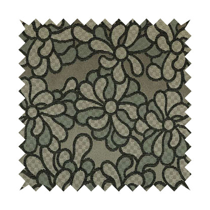 Designer Floral Flower Black Grey Pattern Fabrics Curtain Chair Cover Upholstery Material PSS301215-76