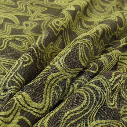 Designer Modern Green Brown Pattern Fabric Curtain Upholstery Material PSS301215-83