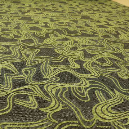 Designer Modern Green Brown Pattern Fabric Curtain Upholstery Material PSS301215-83