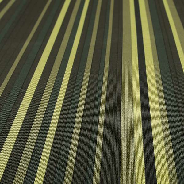 Pandora Vertical Stripes Pattern Soft Chenille Like Velvet Fabric Lime Green Shade Colour - Made To Measure Curtains