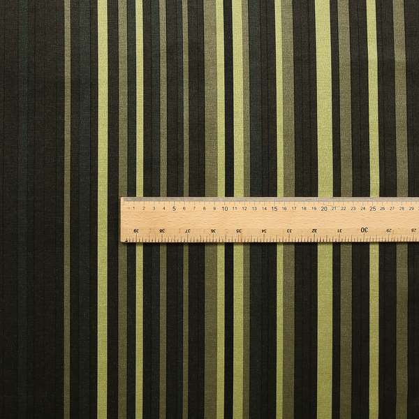 Pandora Vertical Stripes Pattern Soft Chenille Like Velvet Fabric Lime Green Shade Colour - Made To Measure Curtains