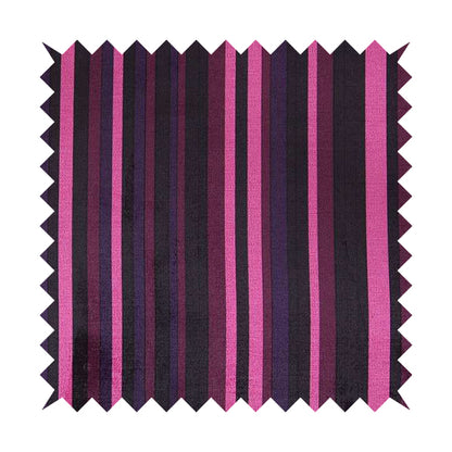 Pandora Vertical Stripes Pattern Soft Chenille Like Velvet Fabric Pink Shade Colour - Made To Measure Curtains