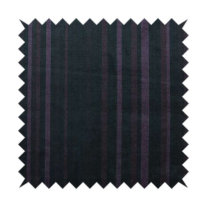 Pandora Vertical Stripes Pattern Soft Chenille Like Velvet Fabric Purple Shade Colour - Made To Measure Curtains