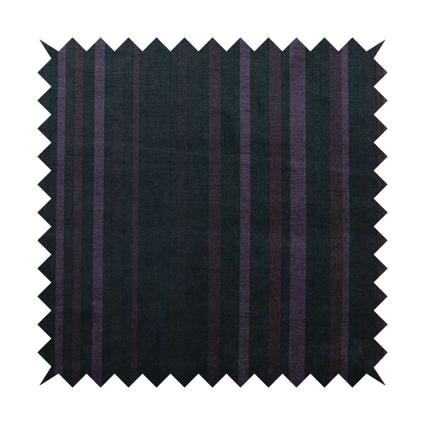 Pandora Vertical Stripes Pattern Soft Chenille Like Velvet Fabric Purple Shade Colour