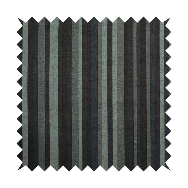 Pandora Vertical Stripes Pattern Soft Chenille Like Velvet Fabric Grey Charcoal Shade Colour - Roman Blinds