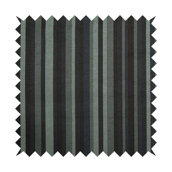 Pandora Vertical Stripes Pattern Soft Chenille Like Velvet Fabric Grey Charcoal Shade Colour - Made To Measure Curtains