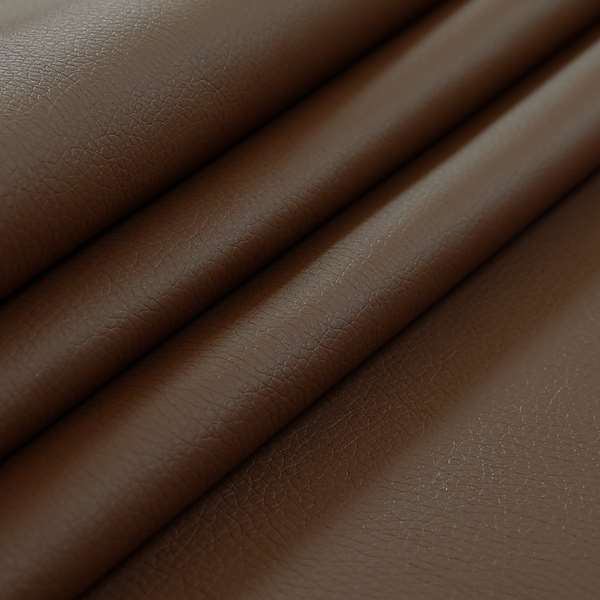 Paris Chestnut Brown Soft Faux Leather PU Grain Finish Look