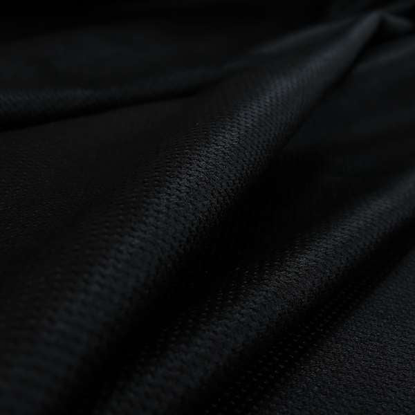 Patricia Soft Like Velvet Chenille Upholstery Fabric Black Colour - Roman Blinds