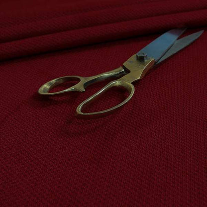 Patricia Soft Like Velvet Chenille Upholstery Fabric Red Colour - Made To Measure Curtains