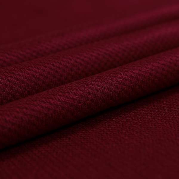 Patricia Soft Like Velvet Chenille Upholstery Fabric Red Colour - Made To Measure Curtains