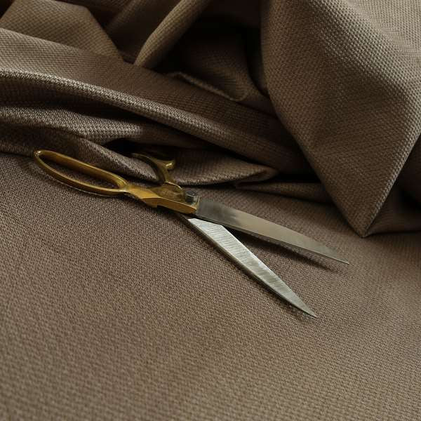 Patricia Soft Like Velvet Chenille Upholstery Fabric Brown Colour - Made To Measure Curtains