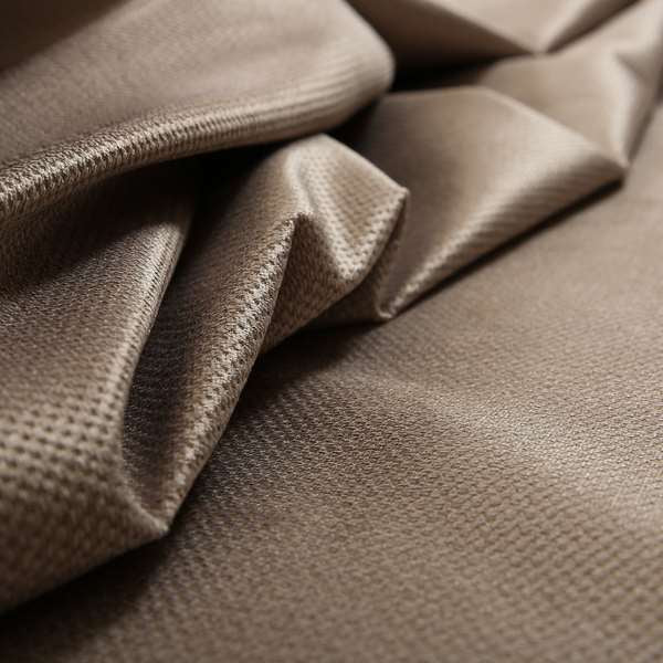 Patricia Soft Like Velvet Chenille Upholstery Fabric Brown Colour