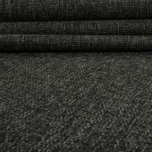 Perth Hopsack Textured Chenille Upholstery Fabric Charcoal Grey Colour - Handmade Cushions