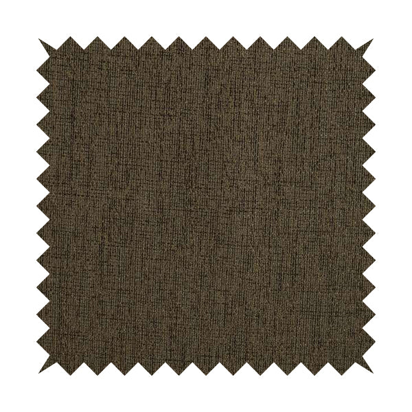 Perth Hopsack Textured Chenille Upholstery Fabric Brown Colour