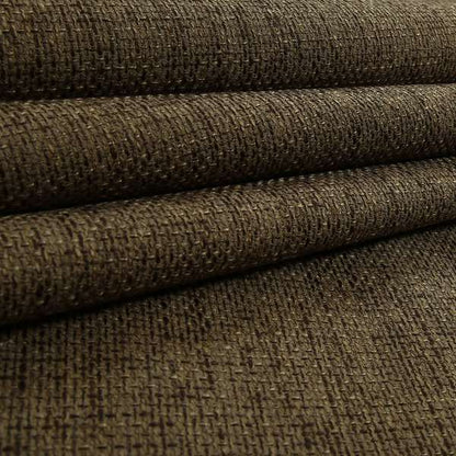 Perth Hopsack Textured Chenille Upholstery Fabric Brown Colour - Roman Blinds