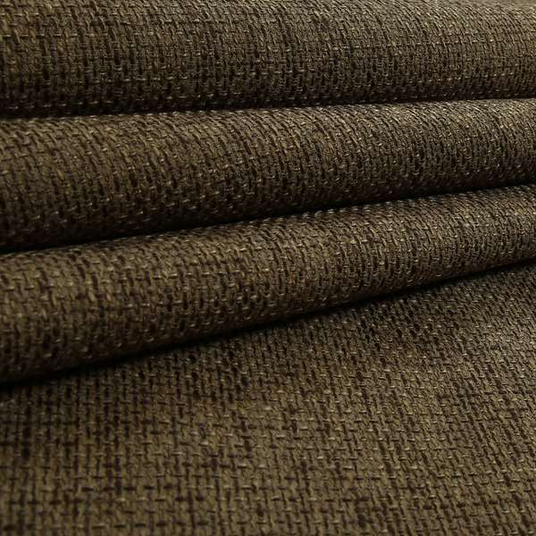 Perth Hopsack Textured Chenille Upholstery Fabric Brown Colour - Handmade Cushions