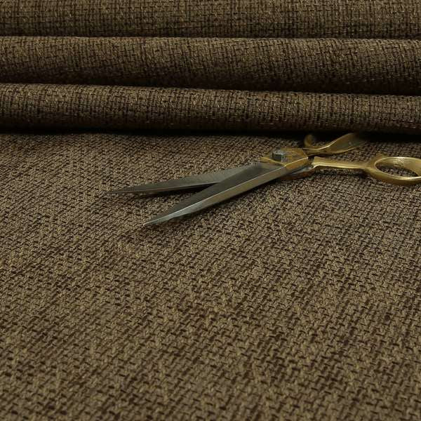 Perth Hopsack Textured Chenille Upholstery Fabric Brown Colour - Handmade Cushions