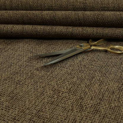 Perth Hopsack Textured Chenille Upholstery Fabric Brown Colour - Handmade Cushions