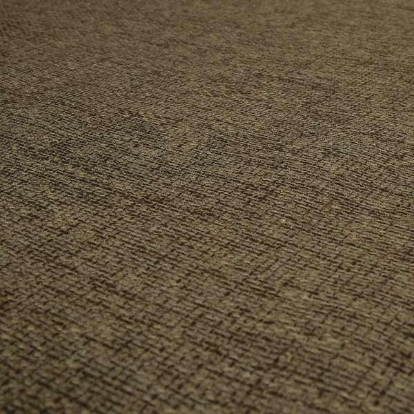 Perth Hopsack Textured Chenille Upholstery Fabric Brown Colour - Roman Blinds