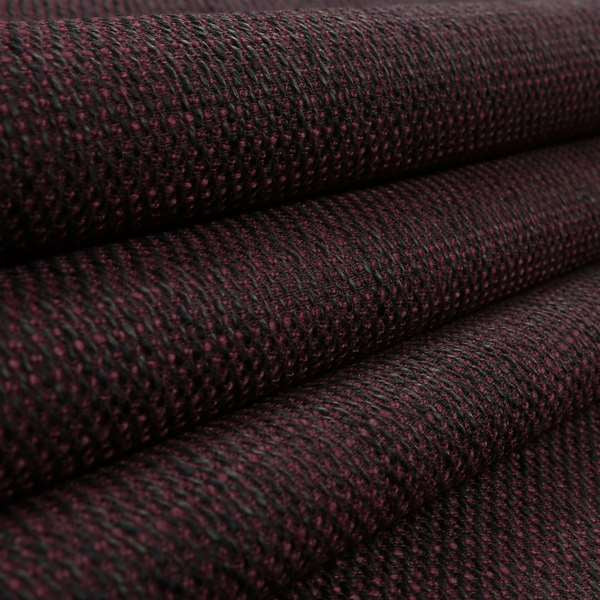 Perth Hopsack Textured Chenille Upholstery Fabric Burgundy Colour - Roman Blinds